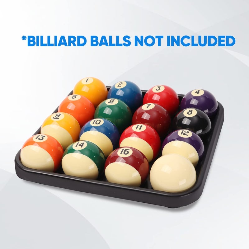 GSE Games & Sports Expert Black Plastic Pool Ball Carrying Tray, Billiard Ball Storage Tray for 16 Balls Full Set Regulation Size Billiard Balls - Image 2